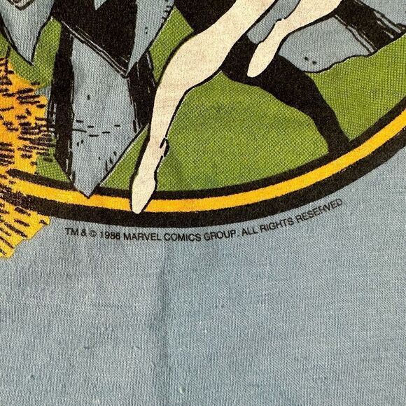 Vintage 1986 Marvel Comics Cloak And Dagger T Shirt Medium Screen Stars DC 80's - Picture 3 of 7